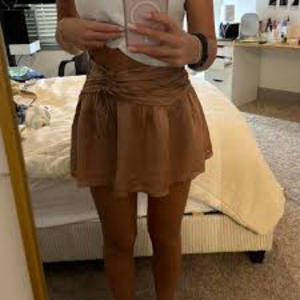 Aerie Tan Mini Skirt - Picture 2 of 8